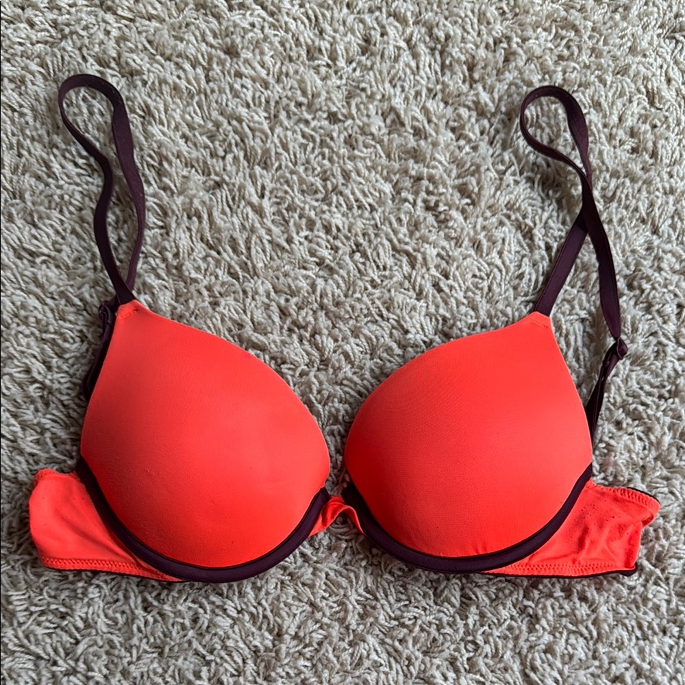 Women's Neon Orange Bra